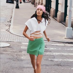 Zara green skort